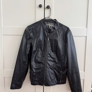 Women Black faux Leather Jacket